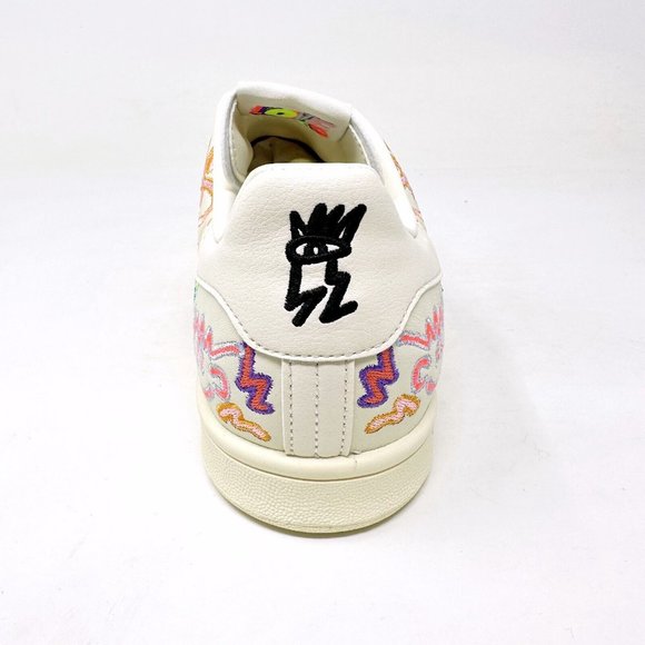 Adidas Originals Stan Smith Pride LGBTQ Cream White Graffiti Mens Shoes GX6394 - Picture 5 of 6
